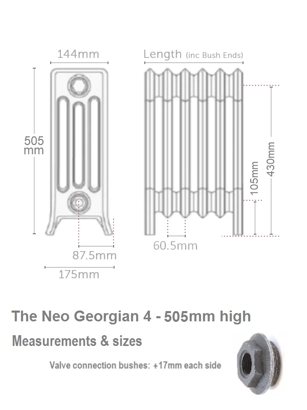Fast Delivery Neo Georgian 4-Column 505 High, 16 Sections